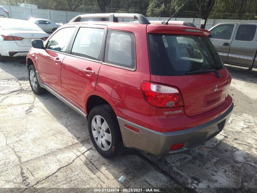 VIN: JA4LX31F26U025880 | MITSUBISHI OUTLANDER 2006 LS Red 2.4L