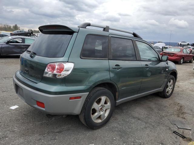 VIN: JA4LX41G03U057592 | MITSUBISHI OUTLANDER 2003 GREEN 2.4L 4