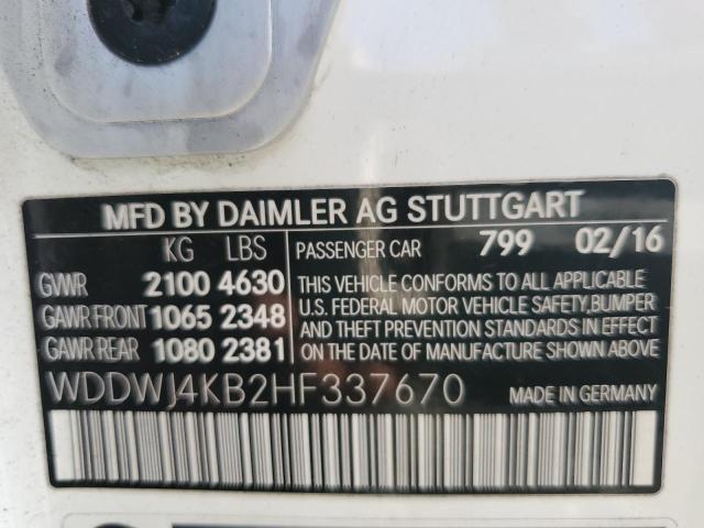 VIN: WDDWJ4KB2HF337670 | MERCEDES-BENZ C-CLASS 2017 car history  